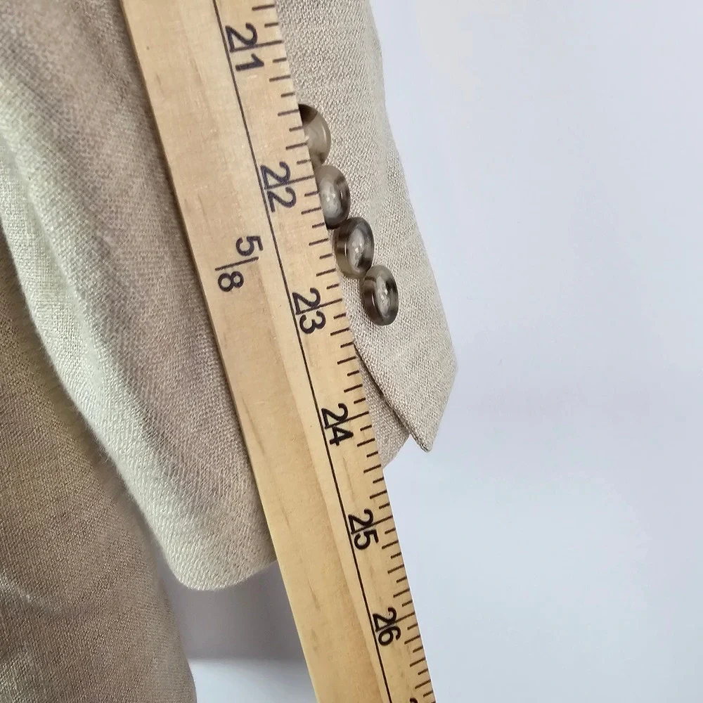Jos. A. Bank Mens 48R Blazer Linen Wool Blend Tan Sport Coat Two Button Beige